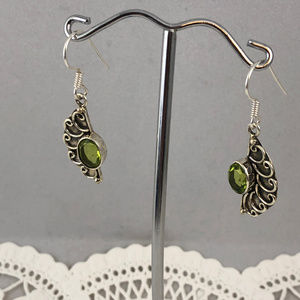 3CT Peridot 925 Sterling Silver Earrings